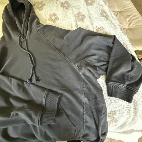 Madewell Terry Relaxed Black Coal Sweatshirt - Picture 3 of 4